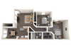Two bedroom, one bath floorplan Two bedroom, one bath floorplan